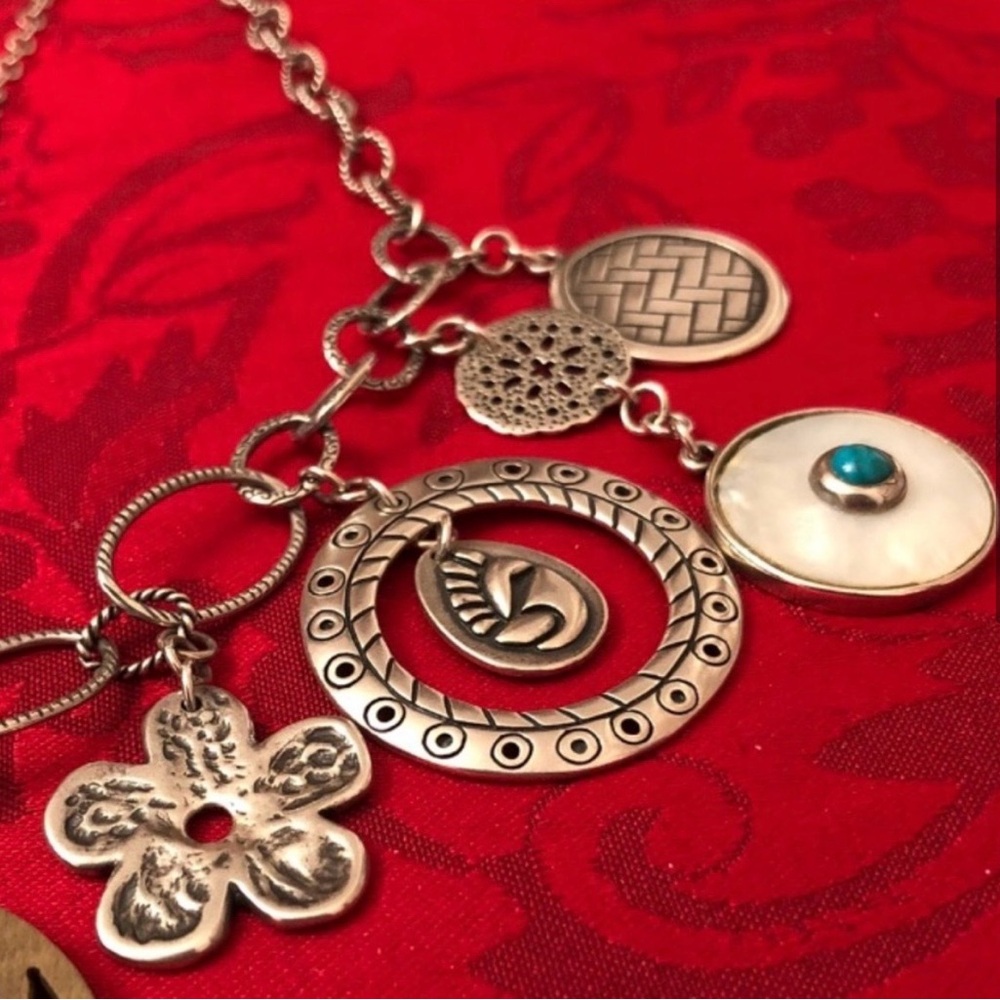 Rare Silpada Rep Exclusive 10th Anniversary Charm Necklace - Picture 3 of 4